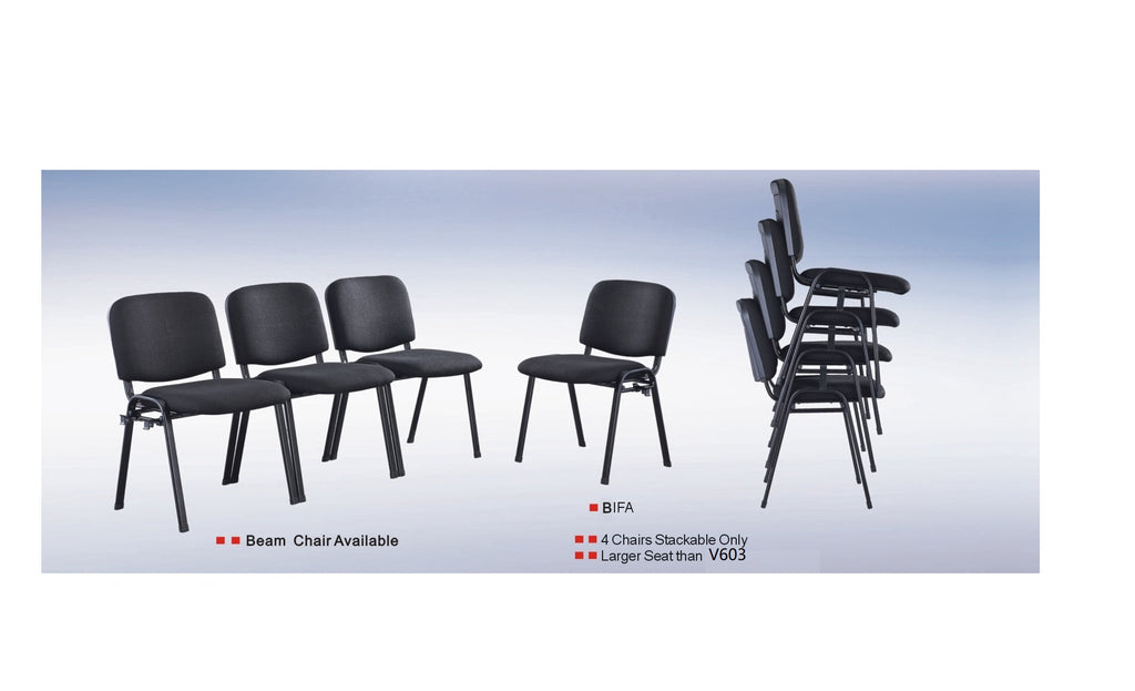Black visitor chair