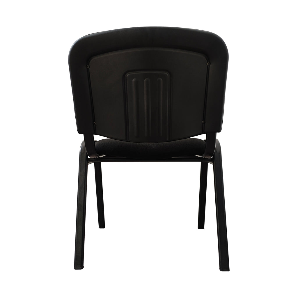 Black visitor chair on a white background