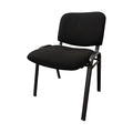 Black visitor chair on a white background