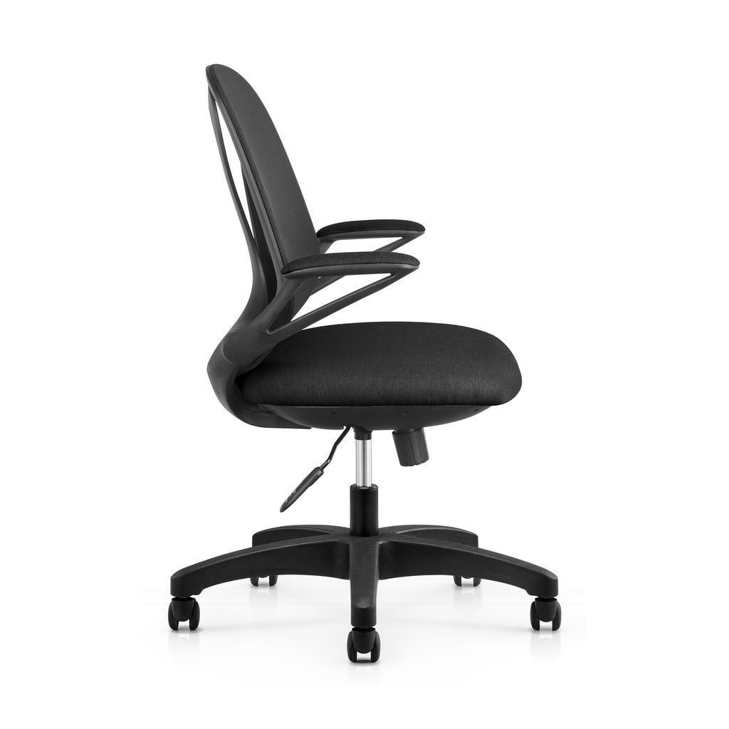 Black office chair on a white background